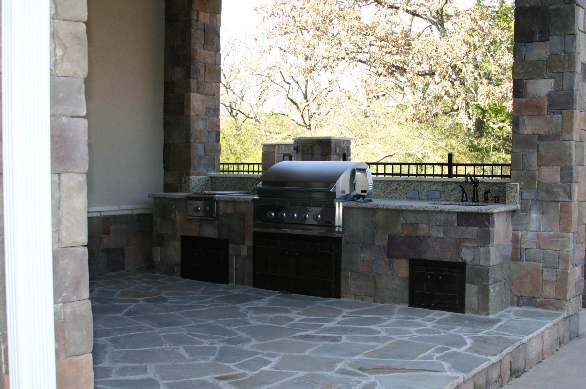 new haven castlestone on outdoor kitchen