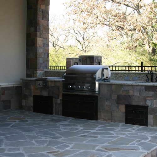 new haven castlestone on outdoor kitchen